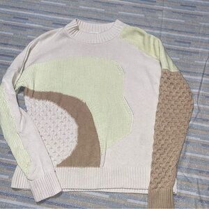 COS Pastel Mixed Knits Wool Cotton Womens Pullover Sweater XS